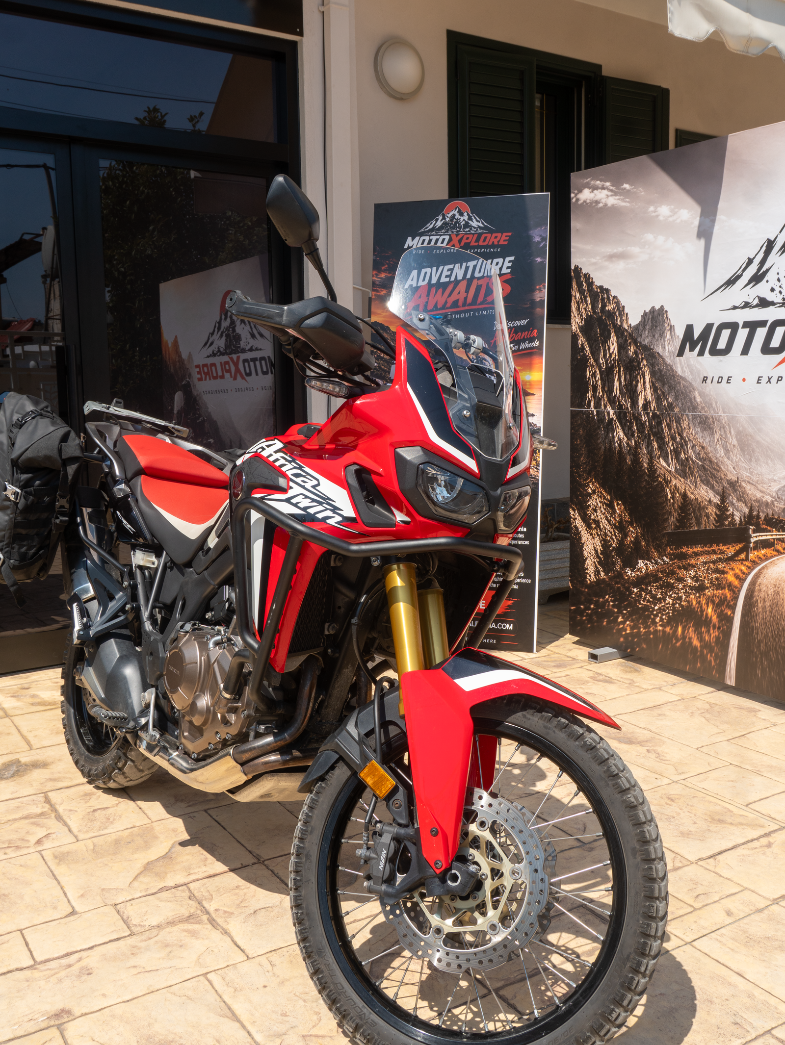 Honda Africa Twin 1000 adventure motorcycle for rent in Albania